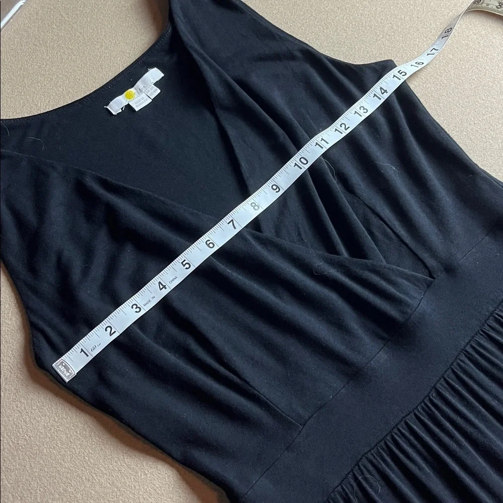 Boden Black Nicole Jersey V-Neck Tiered Midi Dress Size 4R - Picture 6 of 10